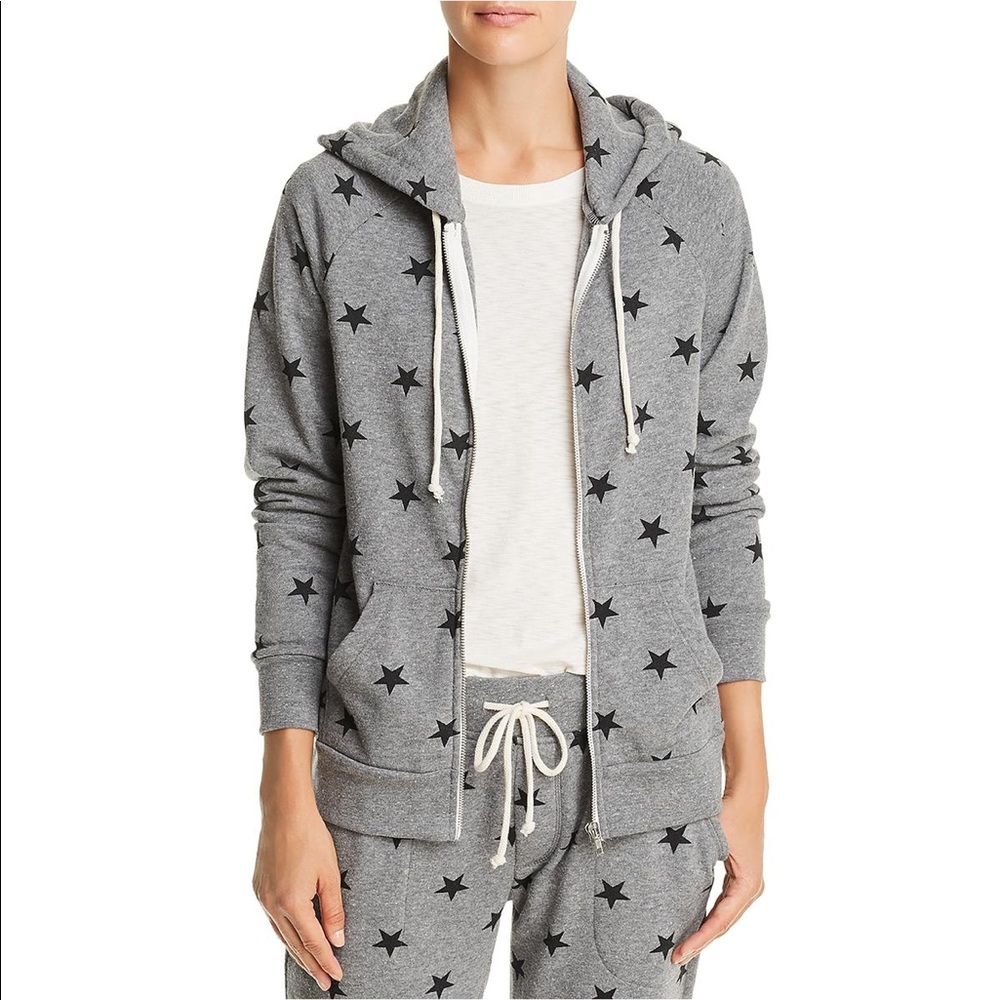 NWOT Alternative Apparel Star Print Zip-Up Hoodie
